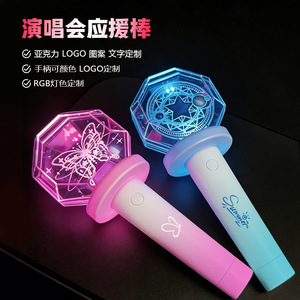 Glow <b>Stick</b> Cheer Props With Anime Design <b>Light</b> Up For Sports Events And Concerts - Product Image 4