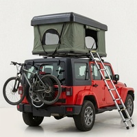 Tente de toit rigide ABS pour 2 personnes, tente de toit verticale à ouverture rapide pour le camping hors route, SUV