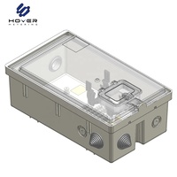 Placa de panel eléctrico de plástico IP 43, caja electrónica personalizada en el extranjero, caja de medidor monofásico de posición de medidor único