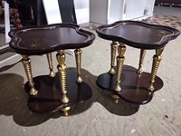 Table console en bois massif de style classique européen, sculptée à la main, style traditionnel pur, design antique pour la salle à manger et la décoration
