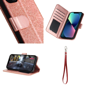 Glitter per ragazze custodia per cellulare borse per <span class=keywords><strong>Samsung</strong></span> <span class=keywords><strong>Galaxy</strong></span> A03 <span class=keywords><strong>A13</strong></span> A06 A53 S24 5G Flip Magnet portafoglio in pelle <span class=keywords><strong>Cover</strong></span> porta carte - Product Image 2