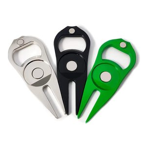 Outil de réparation de divots de golf en métal, avec marqueur de balle magnétique et ouvre-bouteille, <span class=keywords><strong>accessoire</strong></span> de golf personnalisé - Product Image 4
