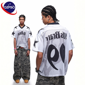 เสื้อฟุตบอล QZFSO แบบสวมใต้เสื้อ คอวี ทรงโอเวอร์ไซส์ ผ้าโพลีเอสเตอร์เนื้อแมท สกรีนลายตามสั่ง สำหรับผู้ชาย - Product Image 1