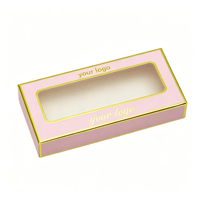 Boîtes rigides personnalisées de luxe pour emballages de cosmétiques et de cils, 110*50*15mm, en papier artistique, avec revêtement UV pailleté, vente en gros
