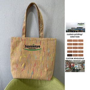 Wholesale Custom NEW Soft Waterproof Cork Purse Women's Tote <strong>Bag</strong> with Bottom Long Handle Bolso Designer <strong>Bags</strong> for Brands Studios - Product Image 1