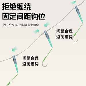 Aohu Hameçon multi-accroches détachable anti-emmêlement en acier inoxydable Ise Ni pour la pêche à la carpe en eau douce en hiver - Product Image 2