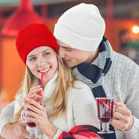 Bonnet d'hiver unisexe en tricot doux avec tête de mort, couleurs unies, nouvelle mode Hip Hop avec logo personnalisé pour les vêtements de plage