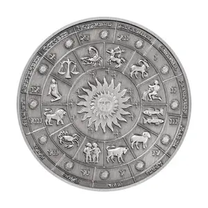 Twelve Constellations Pisces Lucky Coin Silver Plated Commemorative Coin Home Decorations Collections