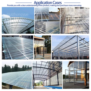 Plaques de toiture en <span class=keywords><strong>polycarbonate</strong></span> transparent ondulé solide pour carport, couverture de tuiles en FRP, panneau en plastique pour serre - Product Image 4