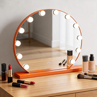Professional Metal+Glass LED Vanity Mirror 12 Bulbs Dimmable Magnifying Touch Control Personalized Makeup Dressing Table Home