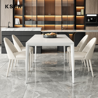 Ensemble de table et chaises de restaurant en gros, mobilier de jardin moderne, table et chaises de salle à manger en métal pour hôtel TC0249