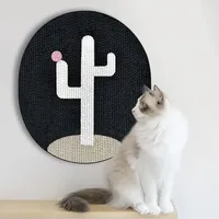 Griffoir mural vertical pour chat en forme de cactus, en bois et papier écologiques, durable et résistant aux griffures, jouet pour chat