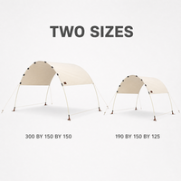 YYD OVERLAND Auvent tunnel de protection solaire en bâche 260G Coton Polyester, imperméable et résistant aux UV, pour le camping, le parc, la plage et l'extérieur