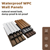 Vente flash - Panneaux muraux WPC d'extérieur à faible entretien, résistants aux intempéries, revêtement composite pour balcon, jardin, façade, décoration