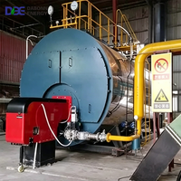 Chaudière à vapeur industrielle au gaz 4, 10, 15 tonnes, 500 à 5000 kg/h, à trois passages, à foyer ouvert, avec brûleur gaz/fioul, conception modulaire