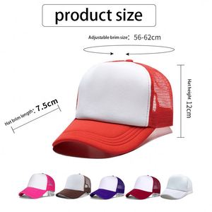 Casquette de camionneur en éponge sublimée en promotion, casquette publicitaire personnalisée imprimée et brodée, casquette de baseball, chapeau d'été avec visière solaire - Product Image 3