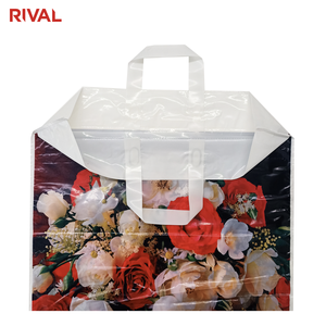 Customized Personalized Recyclable Plastic Shopping Bag Wholesale Promotional Gift Bag PE Soft Loop Handle Packaging Bags