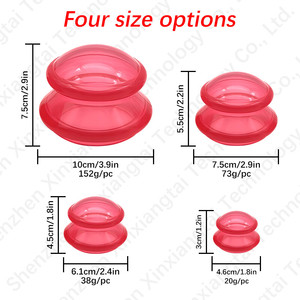 Ensemble de ventouses faciales en silicone transparent noir avec logo personnalisé pour la thérapie corporelle, ventouse Hijama pour améliorer la circulation sanguine - Product Image 6