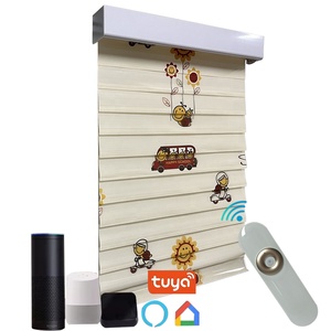Persianas Shangri-La con Riel de Aluminio, Tela Lisa, Motorizadas, Opacas, Modernas, para Ventanas Francesas, Persianas de Lujo - Product Image 5