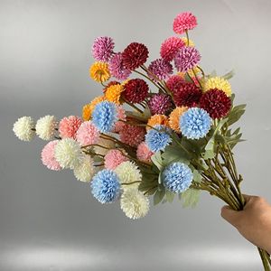 Nội Thất Hoa Trang Trí Bán Buôn Nhỏ Faux Pompon Hoa Cúc Bồ Công Anh Lụa Nhân Tạo Kiku Hoa - Product Image 1
