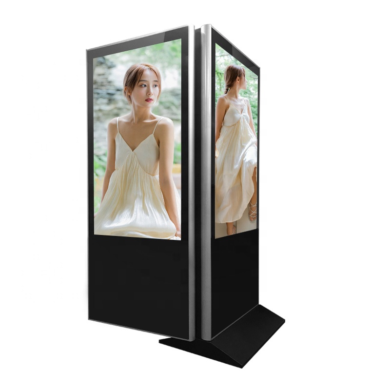 Двухсторонний пользовательский наружный ЖК-экран 65 дюймов большой наружный цифровой вывеска для рекламы автобусной остановки