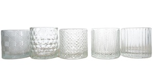 Petits porte-bougies en verre diamanté pour bougies chauffe-plat ou fabrication de bougies - Product Image 4
