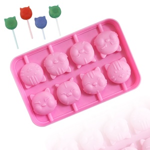 914 Cổ Phiếu Silicone Lollipop Khuôn Tại Thiết Kế Khác Nhau 8 Lỗ Sô Cô La Tay Làm Cho Công Cụ Tự Làm Mà Không Cần Dính Sô Cô La Khuôn - Product Image 1
