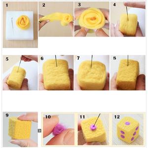 Kit de démarrage DIY OEM pour jouets en laine, kit de feutrage à l'aiguille Lune et Nuage avec outils de feutrage en laine pour artisanat DIY et décoration intérieure - Product Image 6