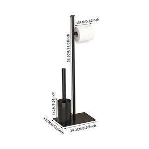 Soporte <span class=keywords><strong>de</strong></span> metal para <span class=keywords><strong>rollo</strong></span> <span class=keywords><strong>de</strong></span> <span class=keywords><strong>papel</strong></span> higiénico combinado <span class=keywords><strong>de</strong></span> <span class=keywords><strong>pie</strong></span> libre soporte <span class=keywords><strong>de</strong></span> <span class=keywords><strong>papel</strong></span> <span class=keywords><strong>de</strong></span> baño con escobilla <span class=keywords><strong>de</strong></span> baño - Product Image 2
