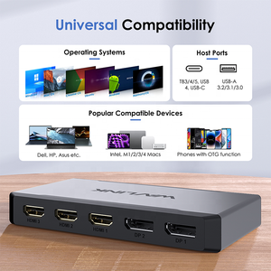 Wavlink WL-UG7701เชื่อมต่อแล็ปท็อป2 * DP อะแดปเตอร์ Triple 4K 60Hz 100W PD in USB-A USB-C dking <span class=keywords><strong>Station</strong></span> - Product Image 6