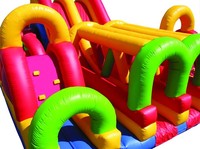 Parcours d'obstacles gonflable géant, parcours d'obstacles avec videur, jeux de sport pour enfants et adultes