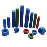 Factory Supply Alloy Steel A193 B7 M22 Threaded Rod Zinc Stud Bolt with 2 Nuts