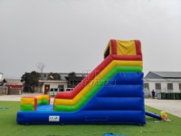 Toboggan gonflable commercial en PVC de 0,55 mm avec zone de saut et aire de jeux rebondissante pour location extérieure de carnaval – Vente directe usine