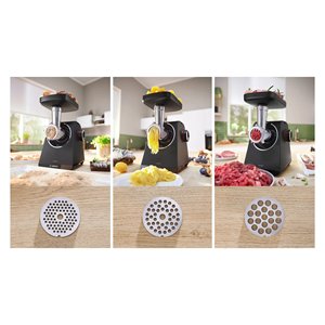 Hachoir à viande électrique série 4 MultiPower MFWS450B 500W Noir et Argent, Robot culinaire pour la maison ou l'occasion de voyage - Product Image 3