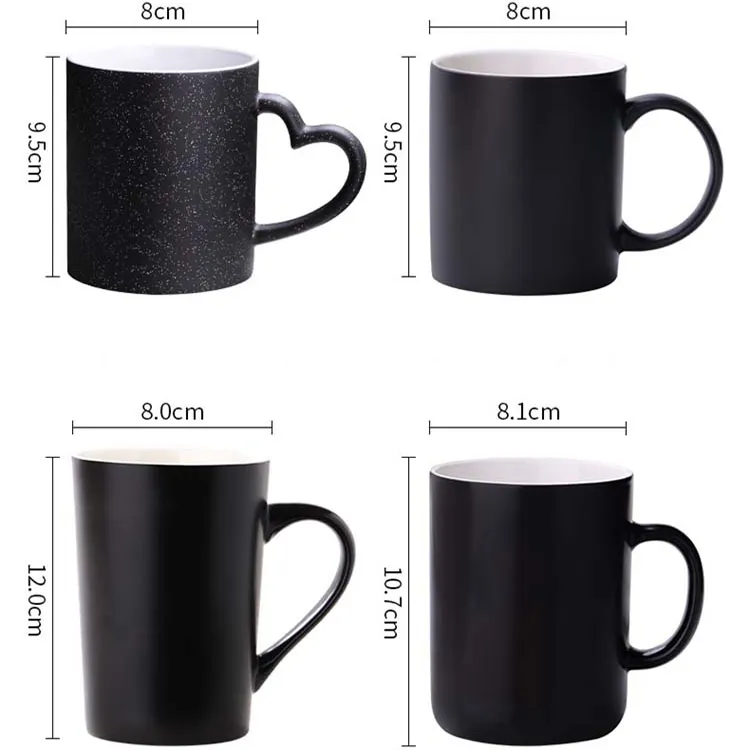 Kunden spezifisch bedruckte Kaffeetasse 11 oz Blank Anpassbare Sublimation Wärme ändernde empfindliche magische Tassen