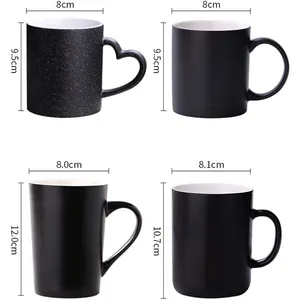 Tasse à café imprimée personnalisée 11 oz vierge personnalisable Sublimation changement de chaleur tasses magiques sensibles