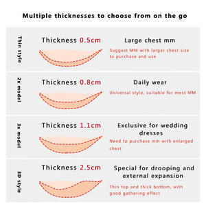 حمالة صدر مبطنة من السيليكون للسيدات ، ملابس داخلية للسيدات ، حمالة صدر للسيدات ، حمالة صدر مجمعة بالجملة ، حمالة صدر غير ملحومة ، حجم كبير رقيق/سميك - Product Image 2