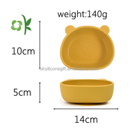 Assiette et bols en silicone pour bébé, design panda antidérapant, personnalisables, meilleur prix, vaisselle pour enfants.
