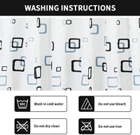 Rideau de douche avec 12 crochets gratuits, imprimé peva, vente en gros, oem avec livraison gratuite
