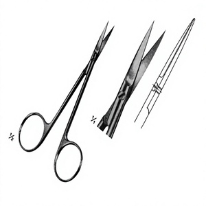ASAP Safe Care Customizable Stainless Steel Cuticle <b>Scissors</b> Sharp Straight Blades Right-Handed Design Durable Nail Art Features - Product Image 1