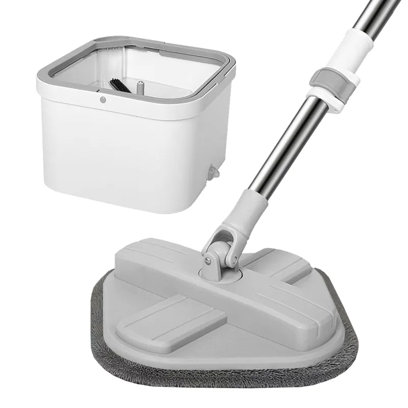 Rotating Single Bucket with Wringer Spin Cleaning Mop and Bucket Set Square