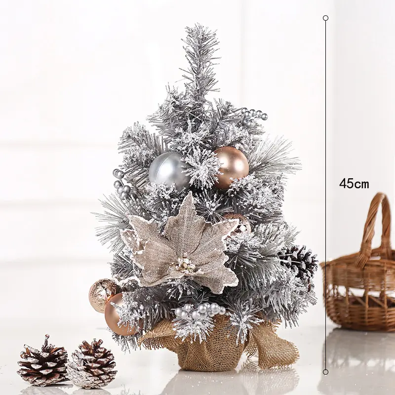 Desktop Christmas tree Mini tree Christmas decoration silver wind household ornaments christmas tree