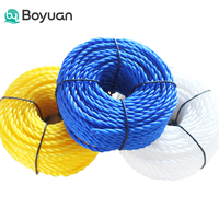 Corde en PE torsadée à 3 brins pour la pêche au chalut et l'aquaculture, ficelle en polyéthylène haute résistance pour la fabrication de filets, corde de pêche