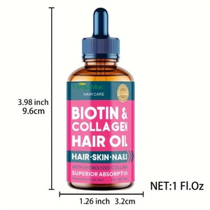 Suero Natural Orgánico para el Crecimiento del Cabello con Biotina y Colágeno, Aceite Esencial Nutritivo con <span class=keywords><strong>Beneficios</strong></span> Anticaspa - Product Image 6