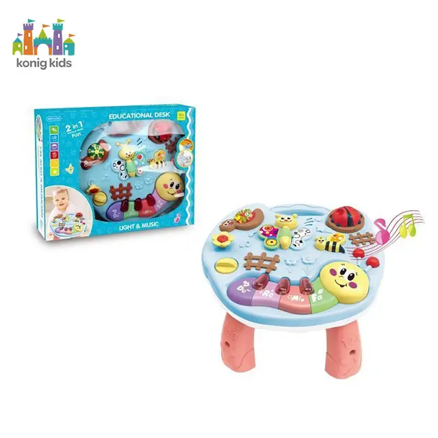 Konig ילדים תינוק צעצועים רב תפקודי 2 ב 1 מוקדם למידה שולחן פיתוח תינוק צעצועים חינוכיים תרגול שולחן באבי צעצוע תרגול