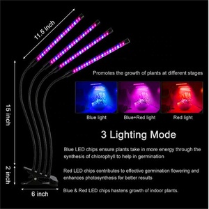 ไฟปลูกต้นไม้ Led สี่หัวสีขาวฟ้าพับได้,ไฟ Led ปลูกต้นไม้ในร่มหรี่แสงได้40W - Product Image 5