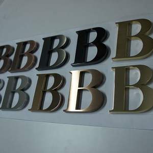 Haute qualité métal numéro polices signe 3D acier inoxydable Alphabet métal plaque signalétique pour entreprise publicité logo - Product Image 3