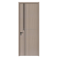Portes d'entrée rustiques en bois massif de style antique, sur mesure, en acajou, avec charnières cintrées et serrure intelligente