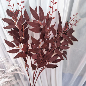 55cm hoja verde Artificial plantas Willow hojas para la decoración del hogar - Product Image 5