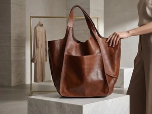 Premium Quality Genuine <b>Leather</b> Tote <b>Bag</b> for Women with Spacious Design and Elegant Office Look Available For Sale - Product Image 6